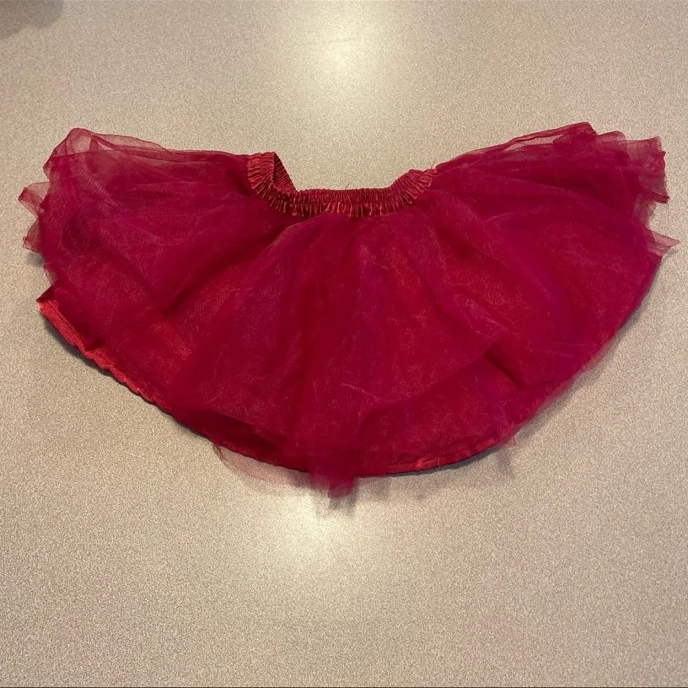 Kids Red Tulle Skirt Gymboree maroon Tutu 18-24 months